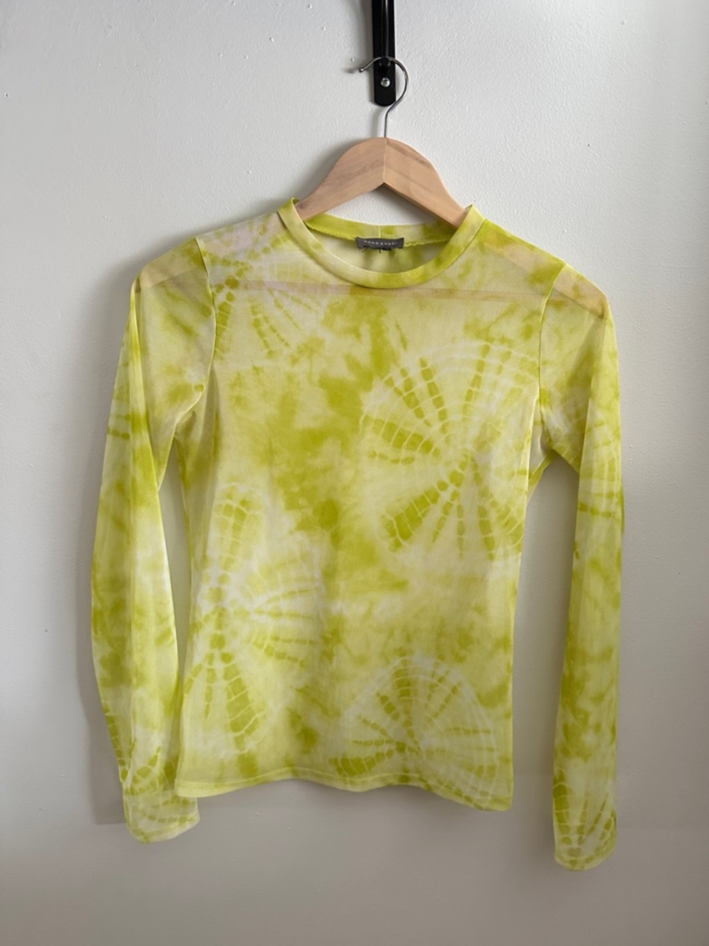 Sans Souci Yellow Tie-Dye Long Sleeve Top